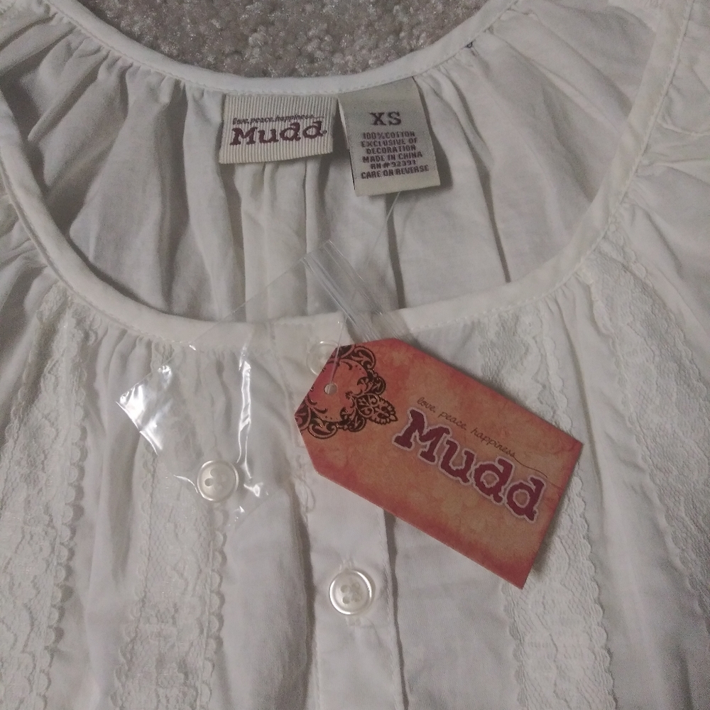Puff-sleeve Tie-front Peasant Top | Mudd